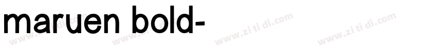 maruen bold字体转换